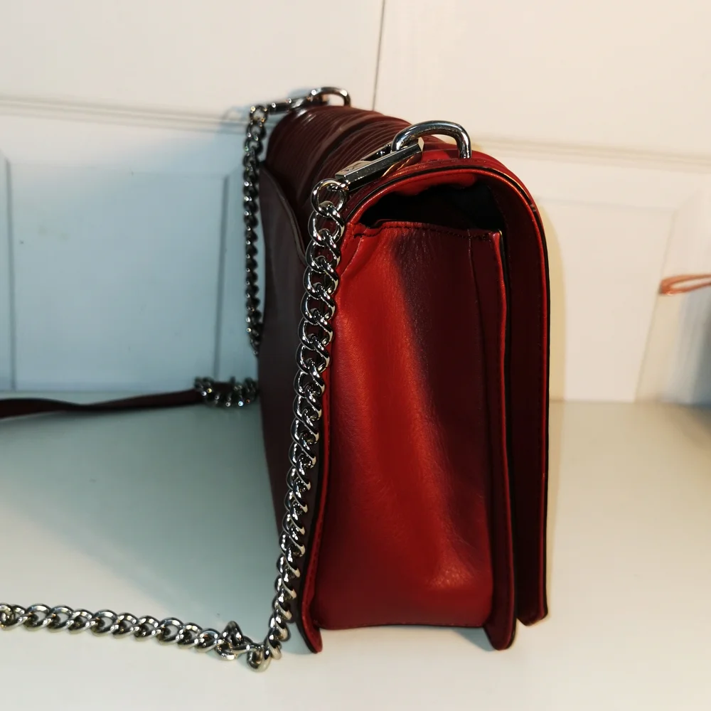 Women's Rebecca Minkoff Burgundy Quilted Crossbody Bag - Picture 9 of 16